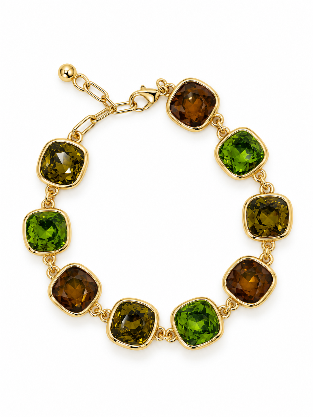 THE GALA GIRL STATEMENT BRACELETS NECKLACE Judith March GREEN