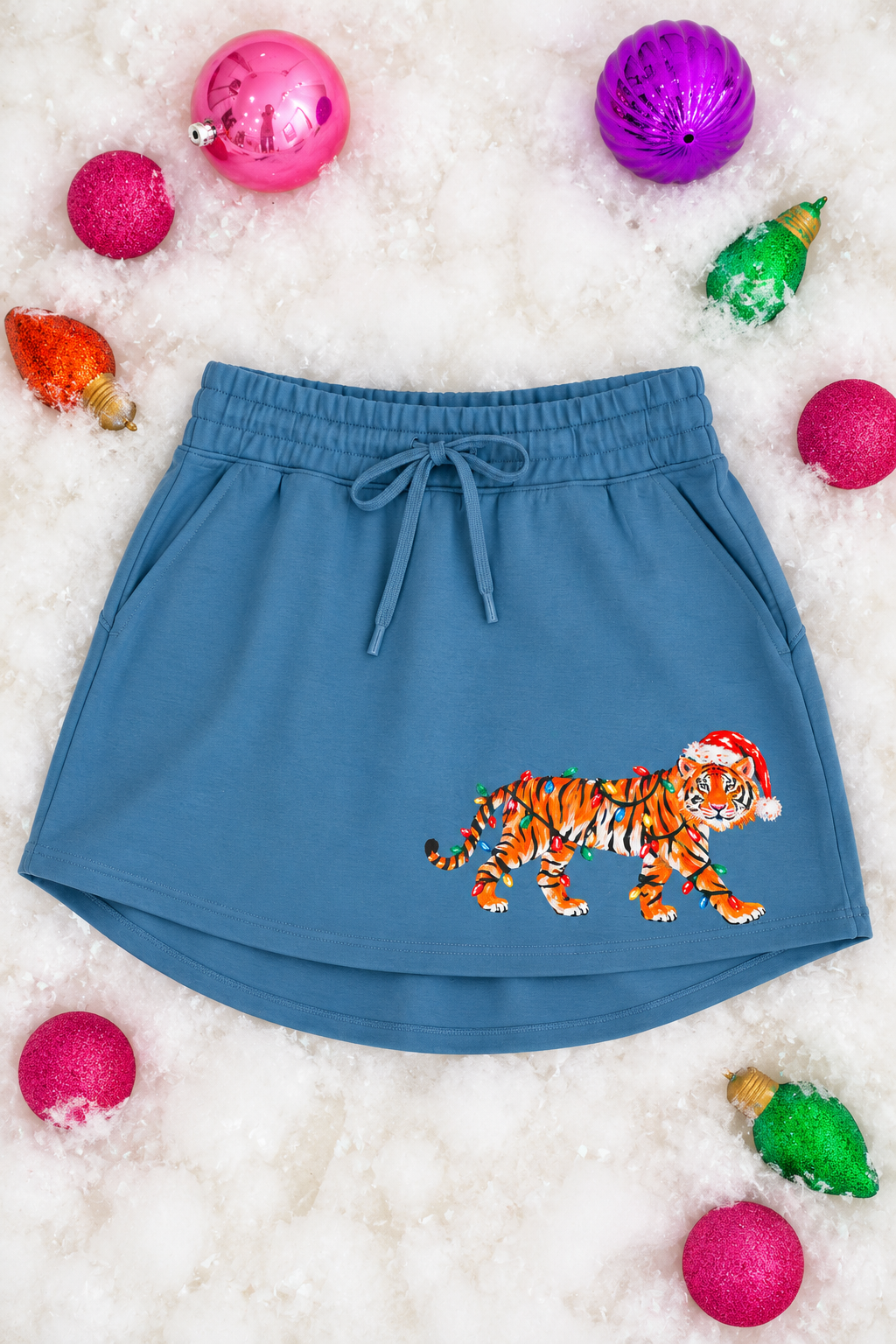WILD ABOUT CHRISTMAS ATHLETIC SKIRTS SKIRT Judith March SMALL ASH BLUE