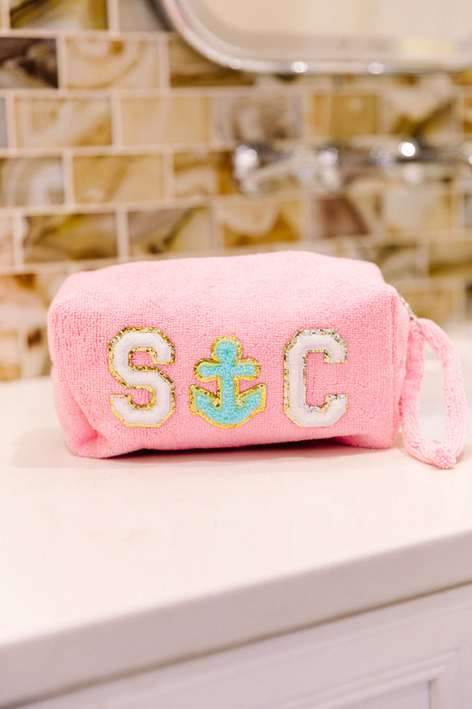 CUSTOM SMALL TERRY CLOTH BAG "CUSTOMIZE YOUR OWN" Custom Judith March PINK  