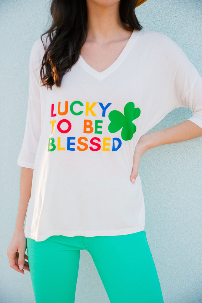 LUCKY TO BE BLESSED TEE