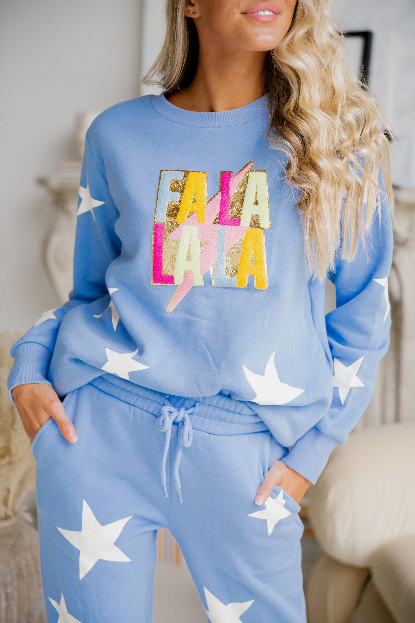 **FALALA BLUE STAR PULLOVER - LARGE PULLOVER Judith March