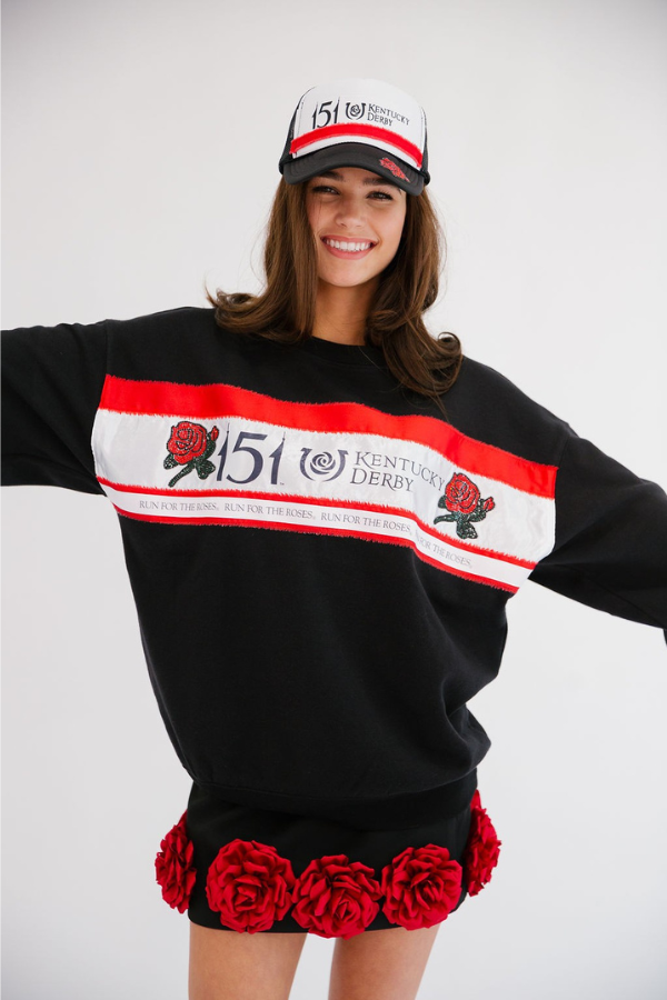 151 KENTUCKY DERBY® ROSES BLACK PULLOVER PULLOVER Judith March