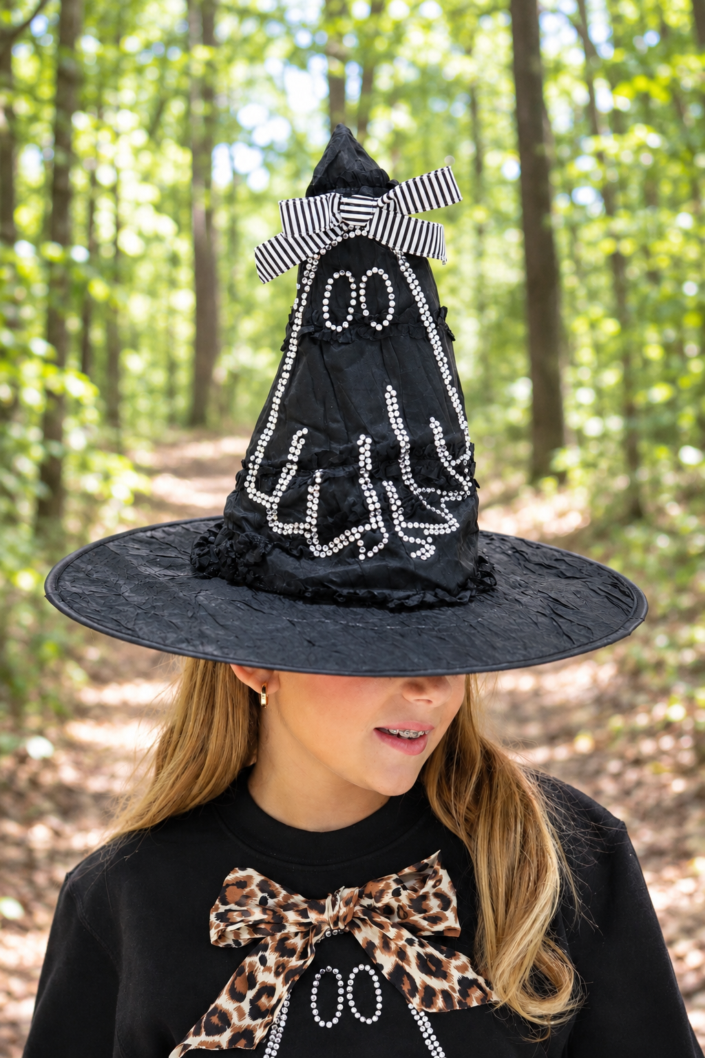 MINI KIDS SEQUIN BOO WITCH HAT