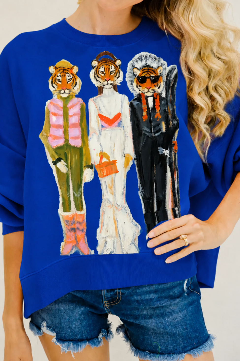 **TIGER SKI CROPPED PULLOVER