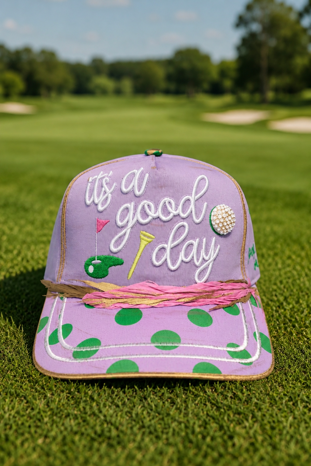 GOLF EMBROIDERED HATS HAT Judith March IT'S A GOOD DAY