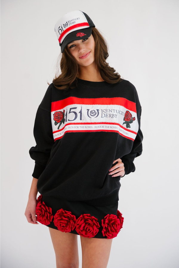 151 KENTUCKY DERBY® ROSES BLACK PULLOVER PULLOVER Judith March