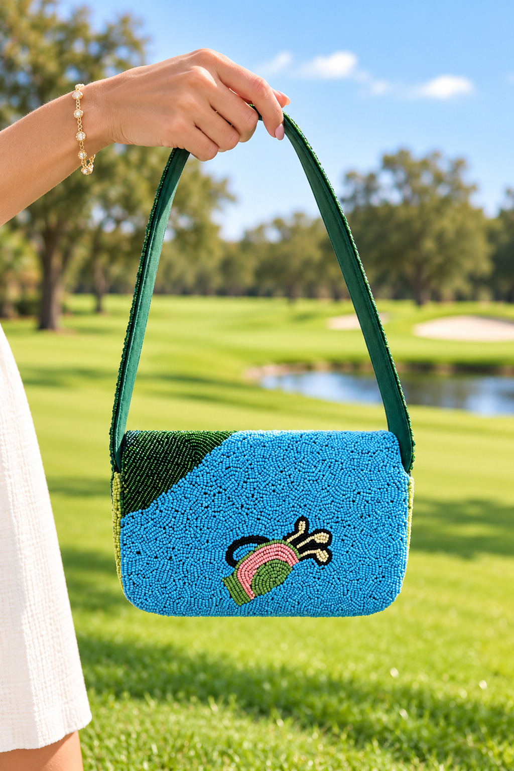TEE TIME BEADED PURSE Clutch Judith March