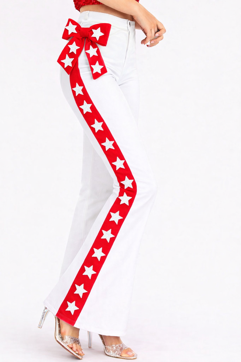 STARS AND STRIPES WHITE FLARES FLARES Judith March