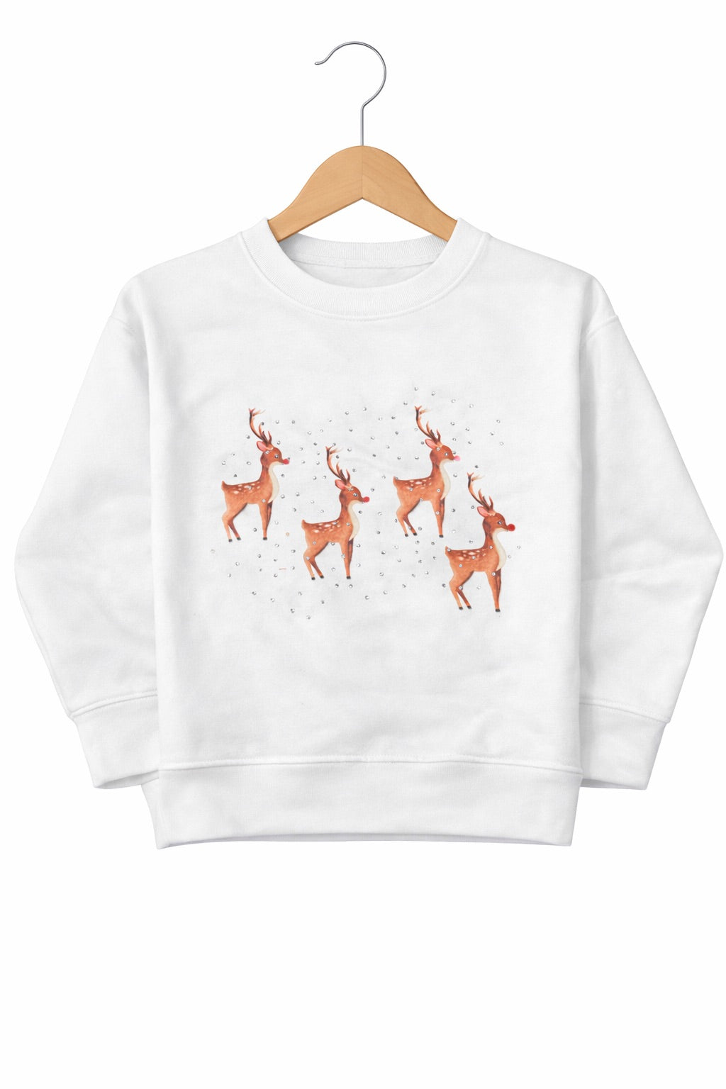*MINI KIDS REINDEER SPARKLE PULLOVER - SMALL (6-8) SWEATER Judith March