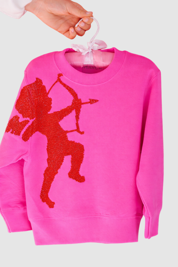*MINI KIDS CUPID PINK PULLOVER - SMALL (6-8) SWEATER Judith March