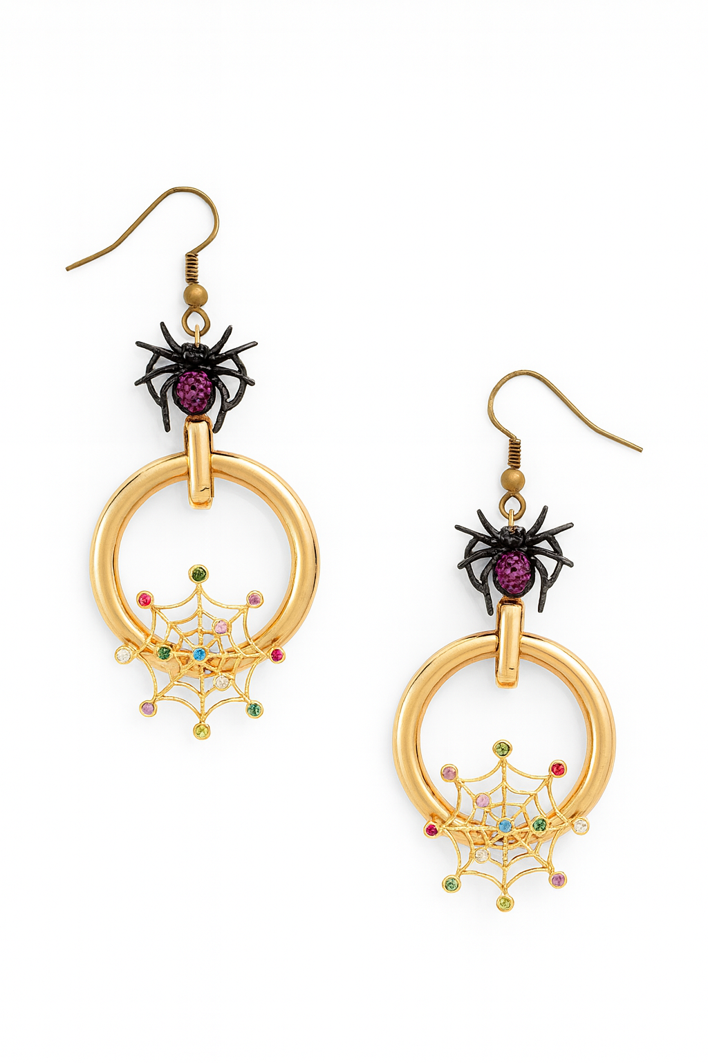 JEWELED WEB DROP EARRINGS NECKLACE Judith March