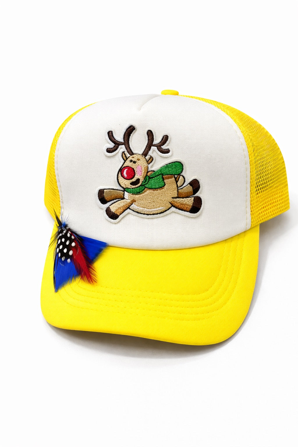 *MINI KIDS RUDOLPH YELLOW TRUCKER HAT HAT Judith March