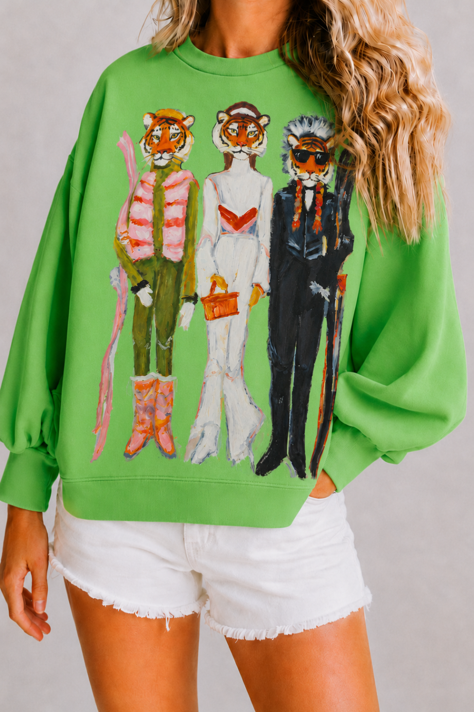 **TIGER SKI CROPPED PULLOVER
