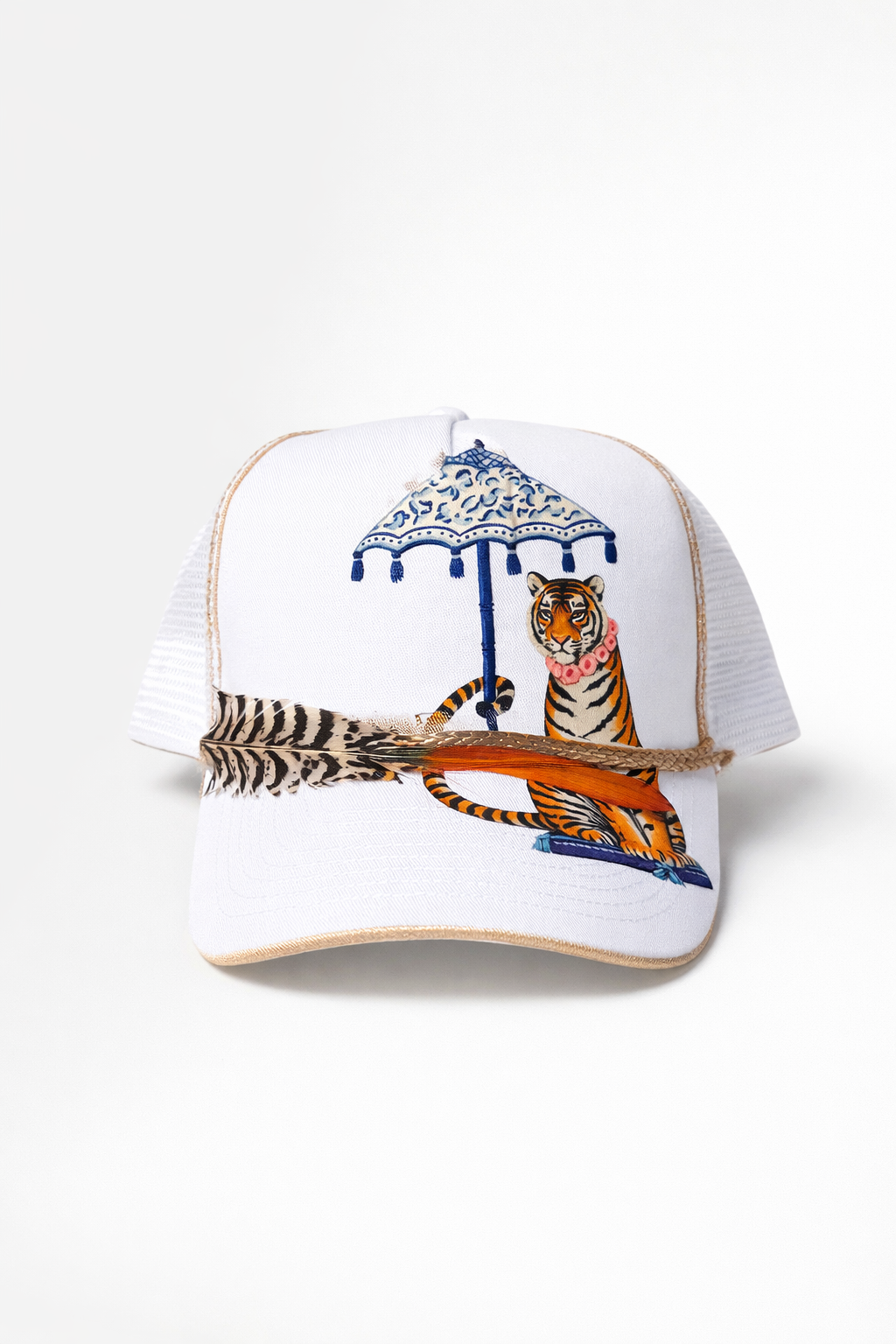 COASTAL TIGER WHITE TRUCKER HAT HAT Judith March
