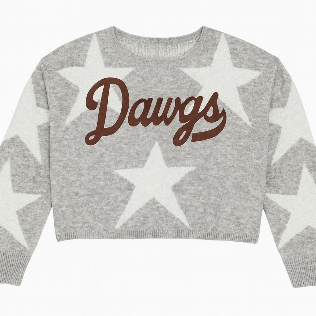 LEATHER MASCOT STAR SWEATERS