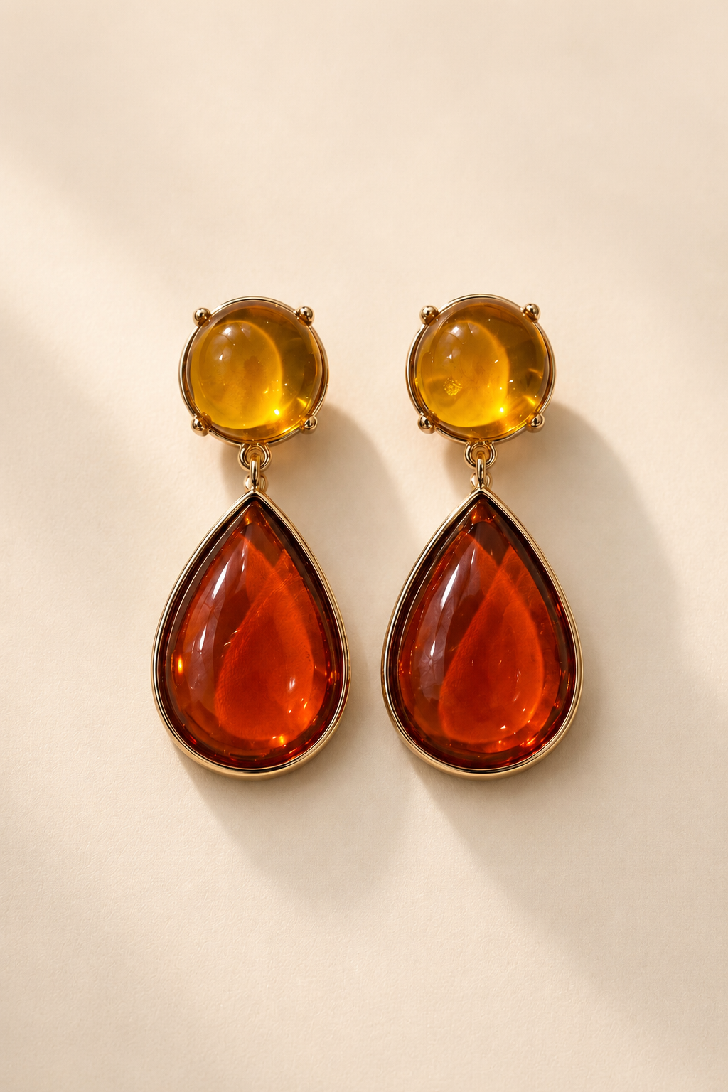 GOLDEN GEM STATEMENT EARRINGS