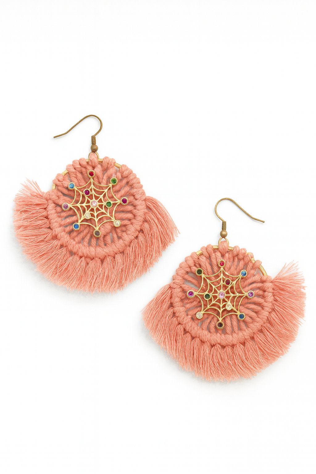SOLAR WEB PINK EARRINGS NECKLACE Judith March