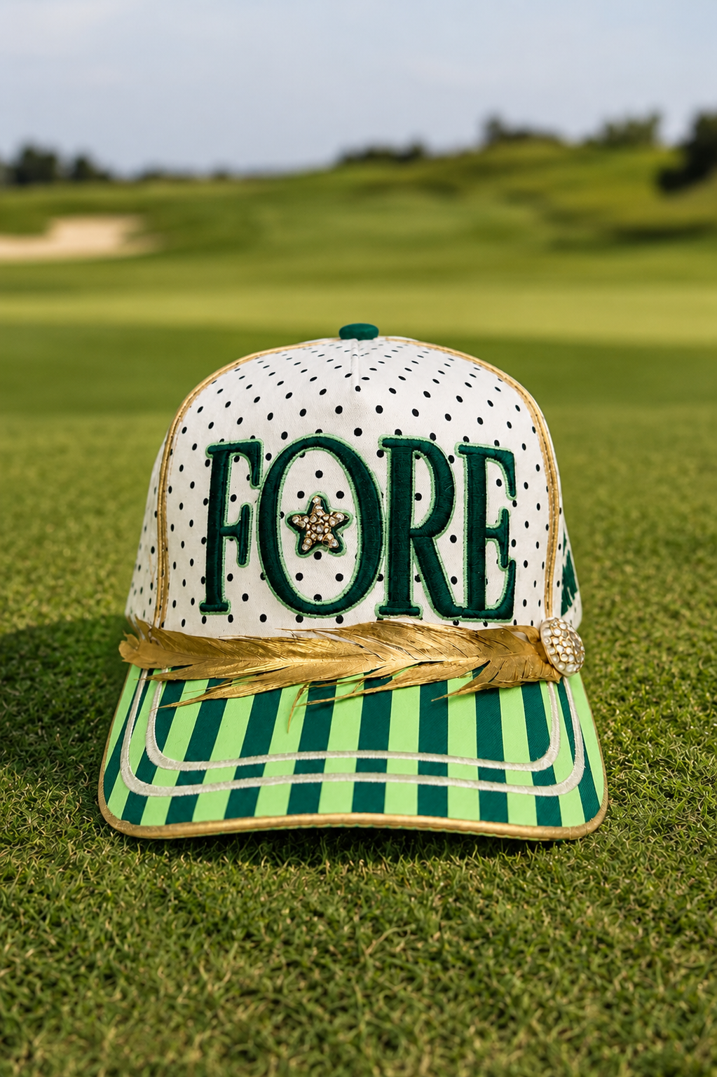 GOLF EMBROIDERED HATS HAT Judith March FORE