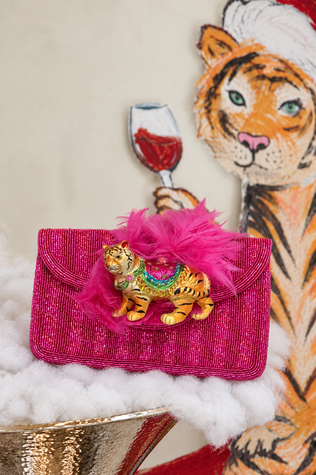 PRETTY IN PINK TIGER CLUTCH Clutch Judith March