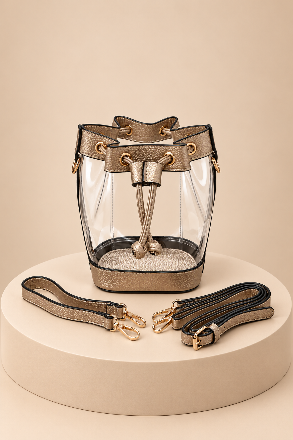 CLEAR BUCKET HANDBAGS