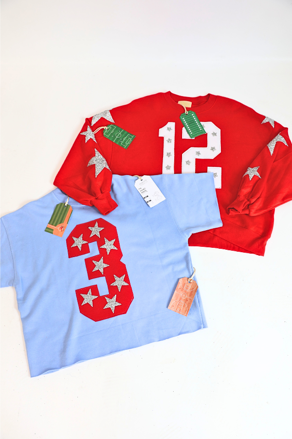 CUSTOM NUMBER PATCH PULLOVERS PULLOVER Judith March