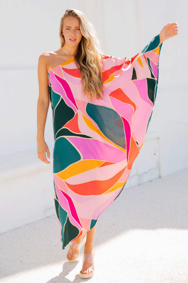 *TAKE ME TO CAPRI ONE SHOULDER MAXI DRESS Judith March