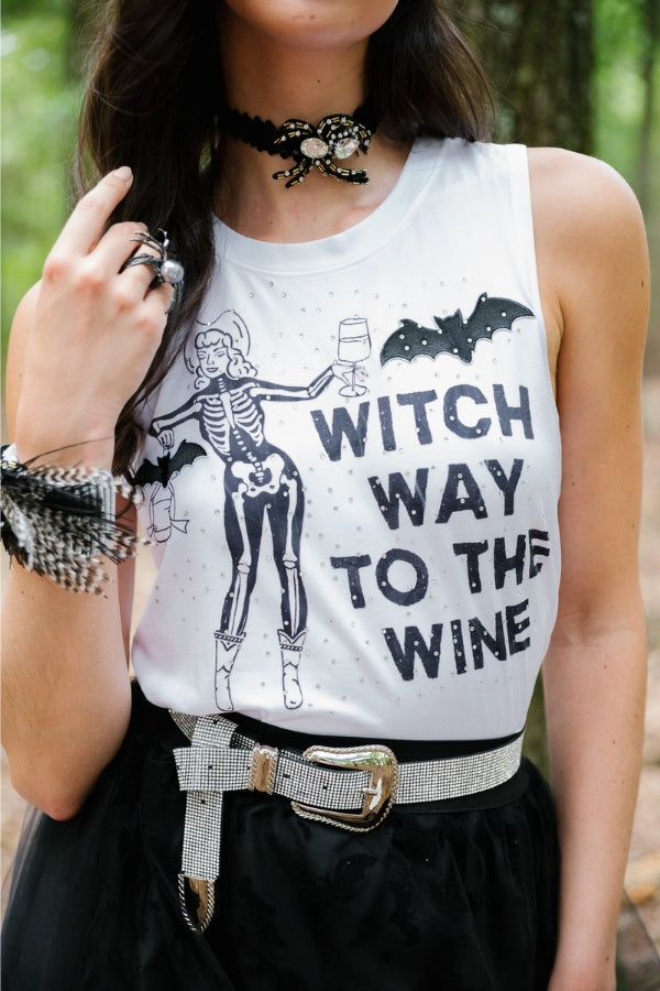 WITCH WAY TO THE WINE TANK/TEE TANK Judith March