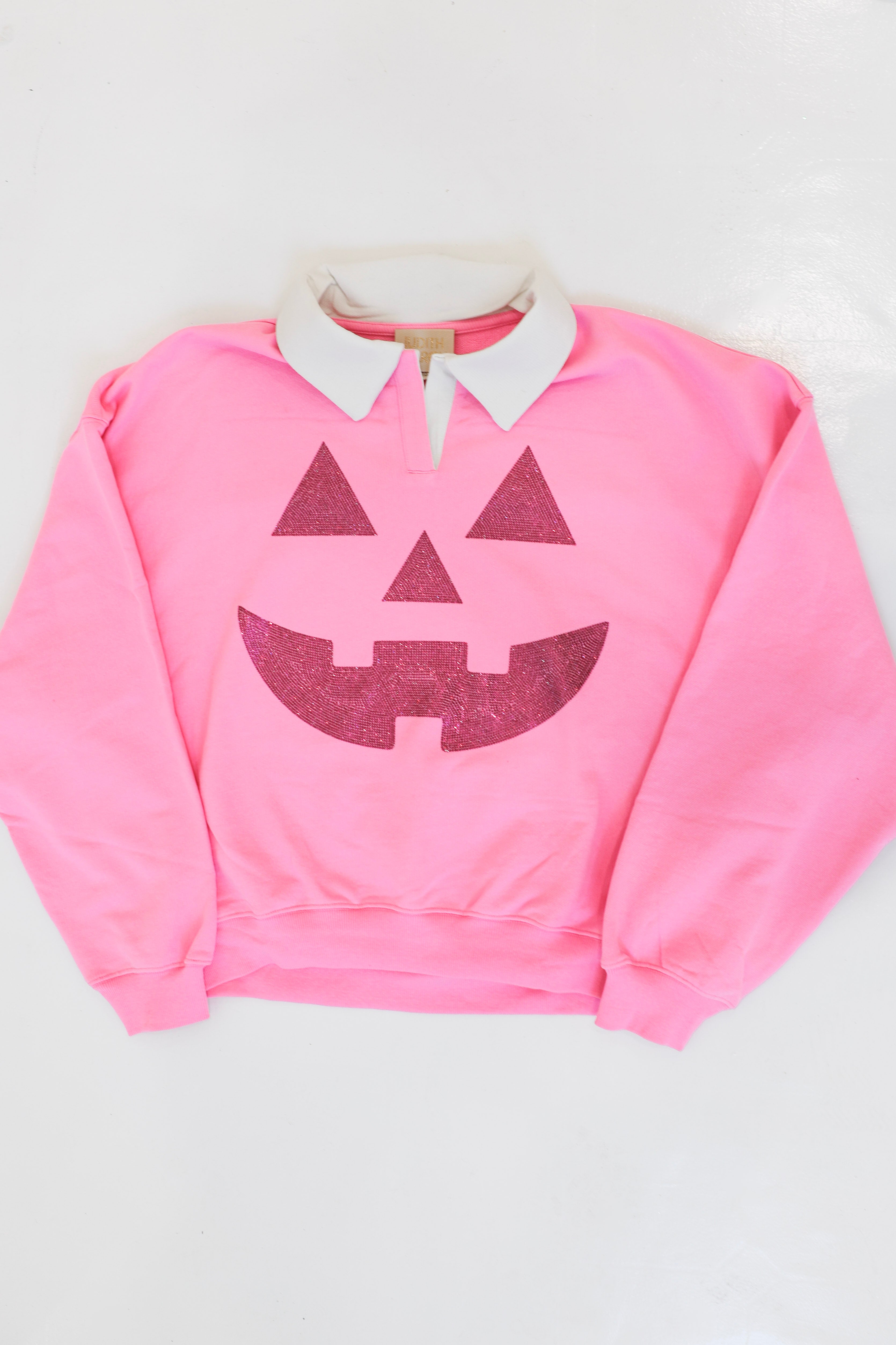 JACK O' LANTERN PINK CREW NECK PULLOVER Judith March