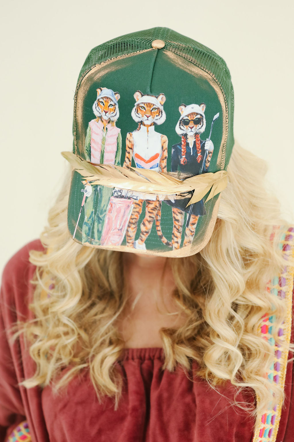 TIGER CLUB GREEN STRUCTURED HAT HAT Judith March