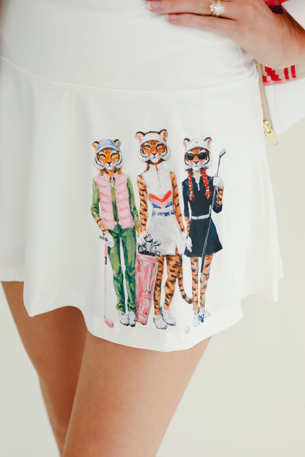 TIGERS & TEES WHITE TENNIS SKIRT SKIRT Judith March