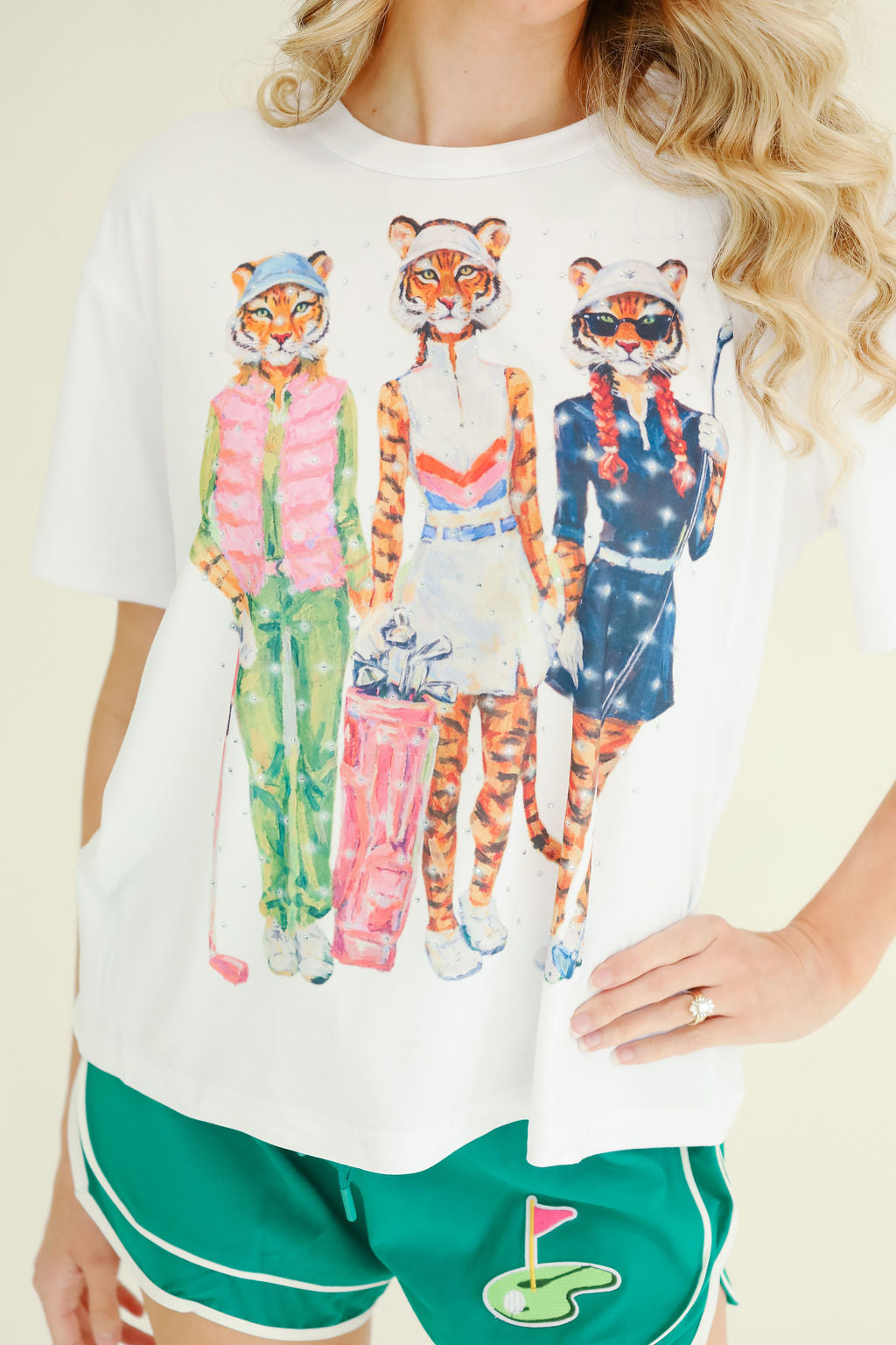 TIGERS & TEES WHITE TSHIRT TEE Judith March