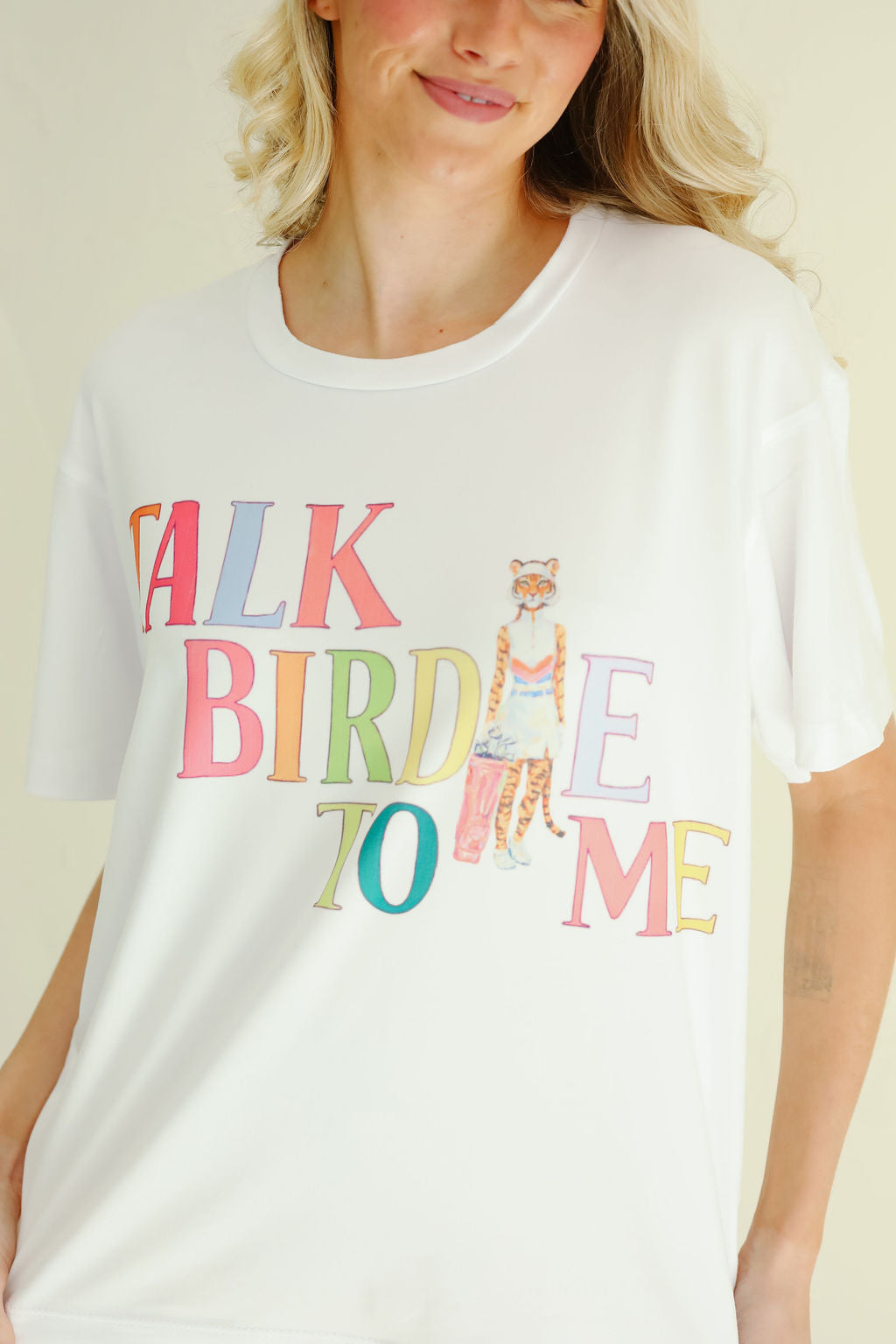 TALK BIRDIE TO ME TIGER TEE TEE Judith March