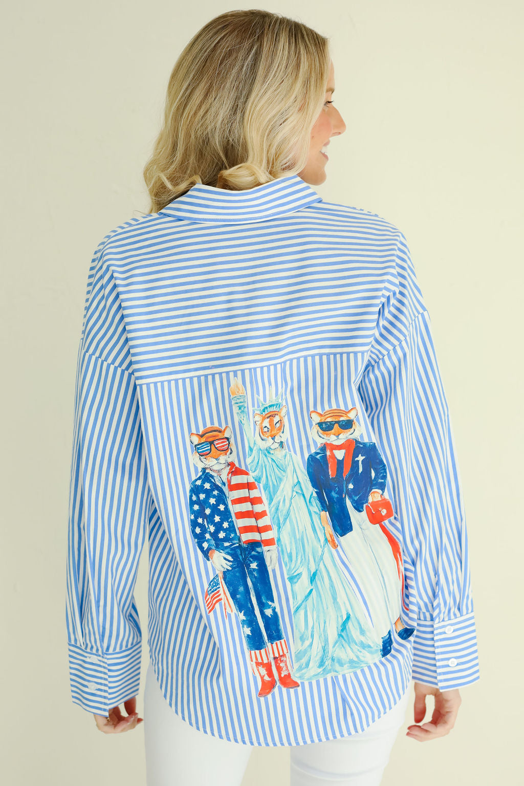 STARS & STRIPES BLUE STRIPED BUTTON DOWN Button Down Judith March