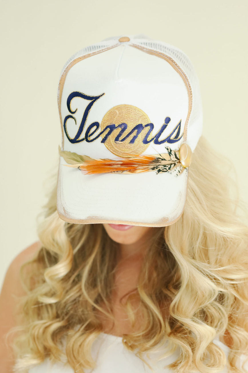 TENNIS WHITE STRUCTURED HAT HAT Judith March