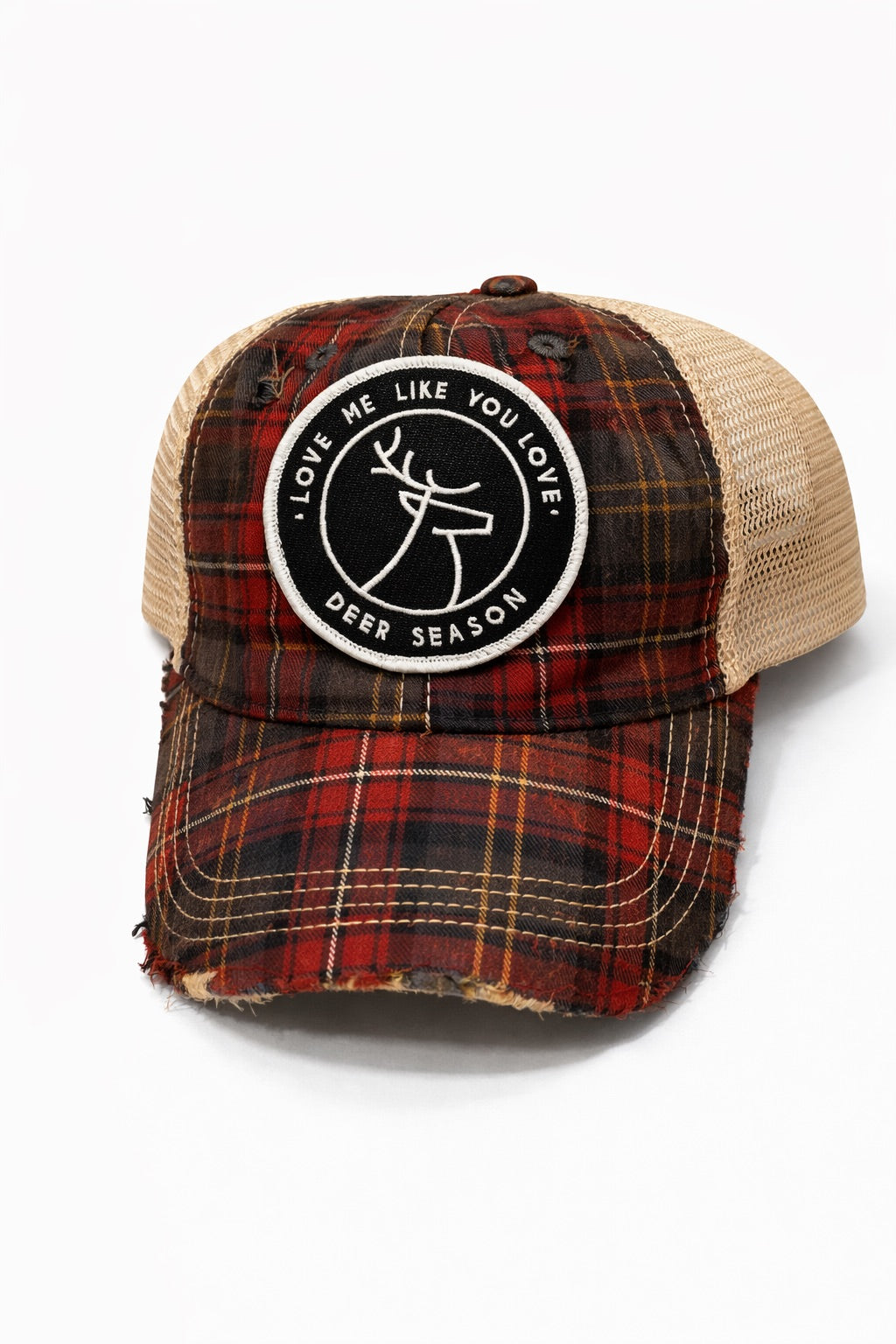 *LOVE ME LIKE YOU LOVE DEER SEASON PLAID HAT HAT Judith March