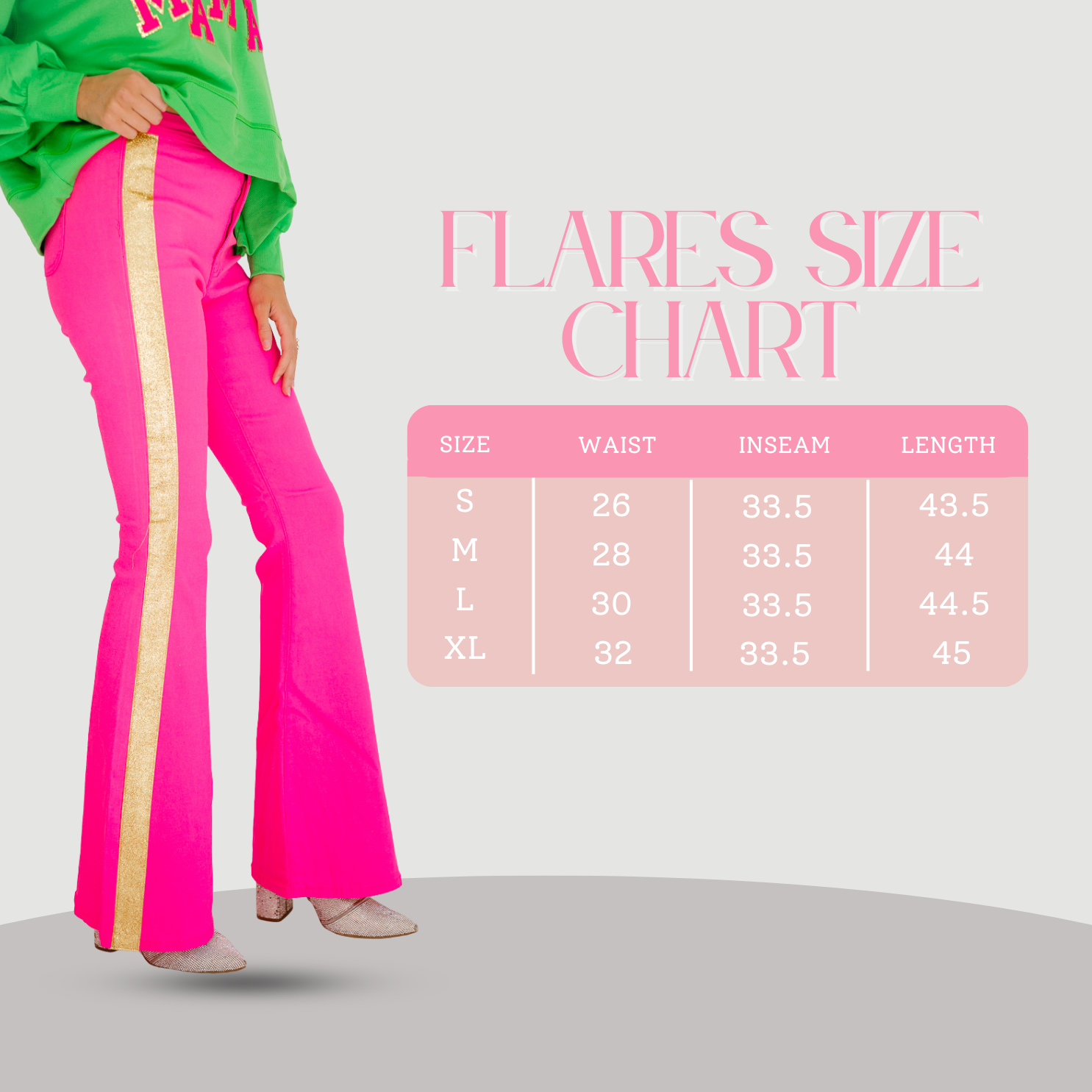 SPARKLE & SLEIGH PINK FLARES FLARES Judith March