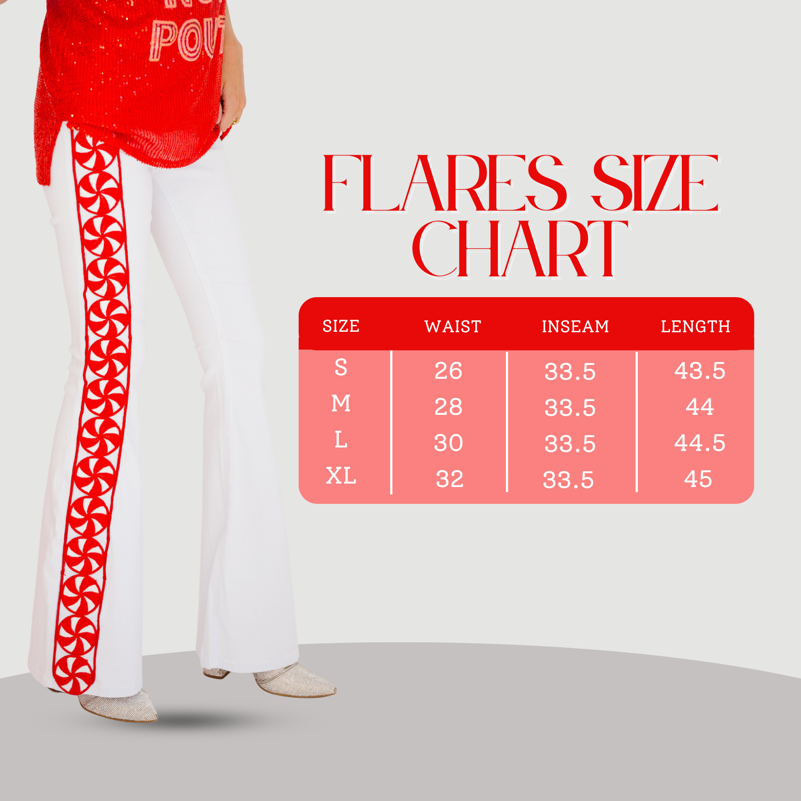PEPPERMINT POP FLARES FLARES Judith March
