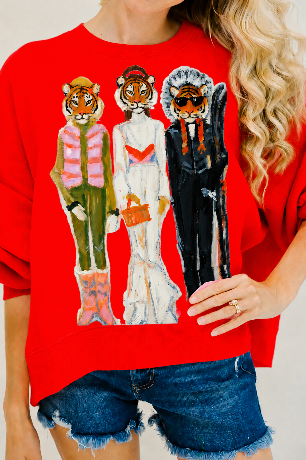**TIGER SKI CROPPED PULLOVER