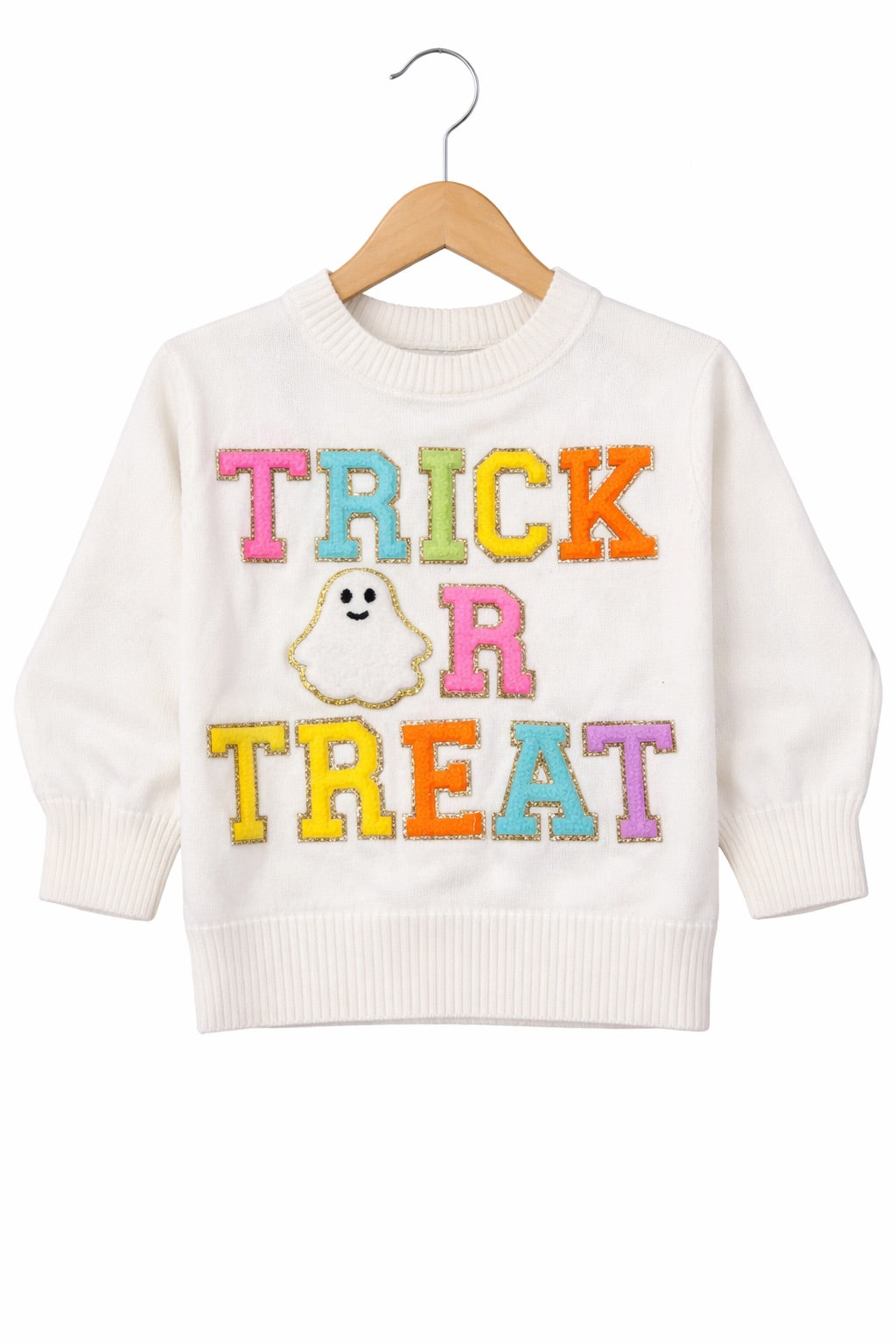 *MINI KIDS TRICK OR TREAT CREAM SWEATER - 2T SWEATER Judith March