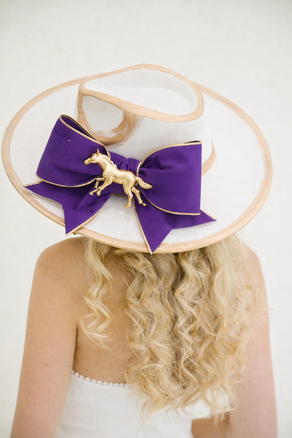 RACE DAY PURPLE BOW RANCHER HAT RANCHER HAT Judith March
