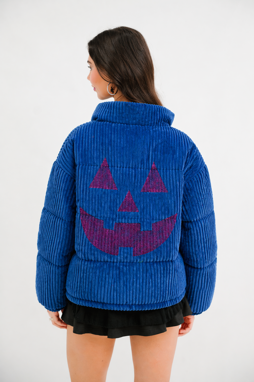*PINK RHINESTONE PUMPKIN BLUE JACKET - SMALL DRESS Judith March