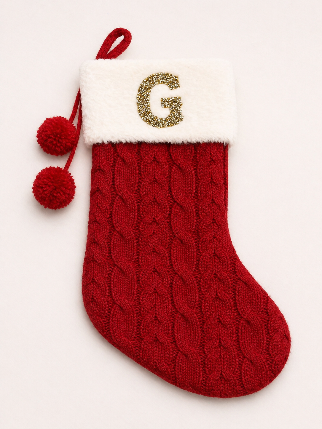 *CONFETTI "G" RED STOCKING HAT Judith March