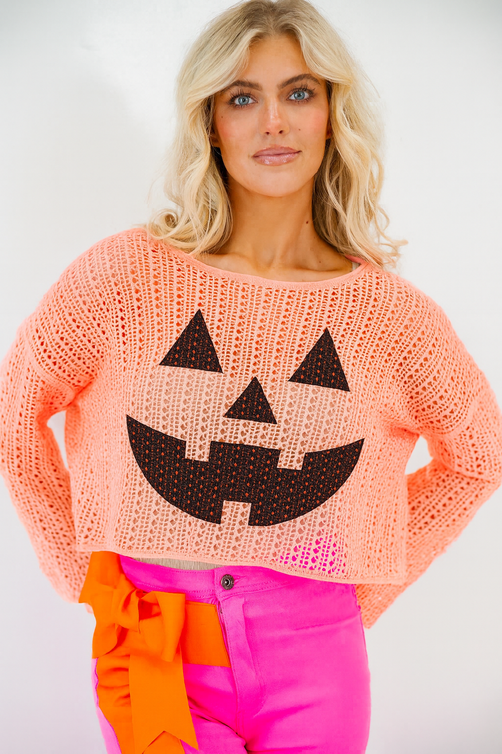PUMPKIN CROCHET TOP SWEATER Judith March