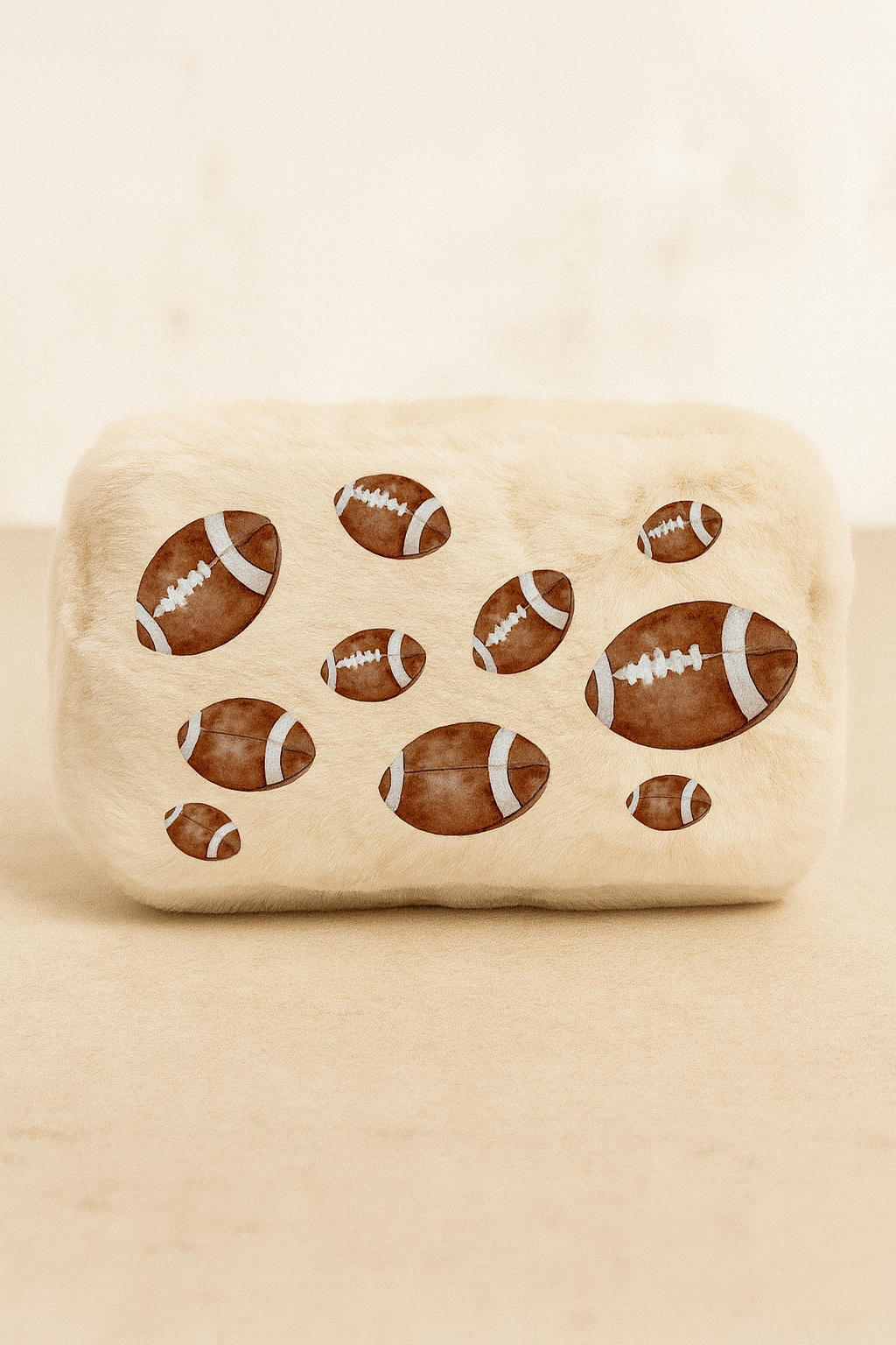 FOOTBALL SZN WHITE FUZZY BAG NECKLACE Judith March