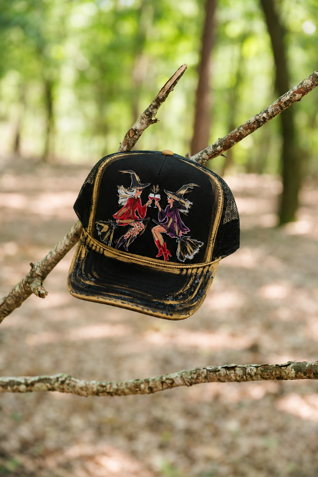 BREWS & BROOMS BLACK TRUCKER HAT TRUCKER HAT Judith March
