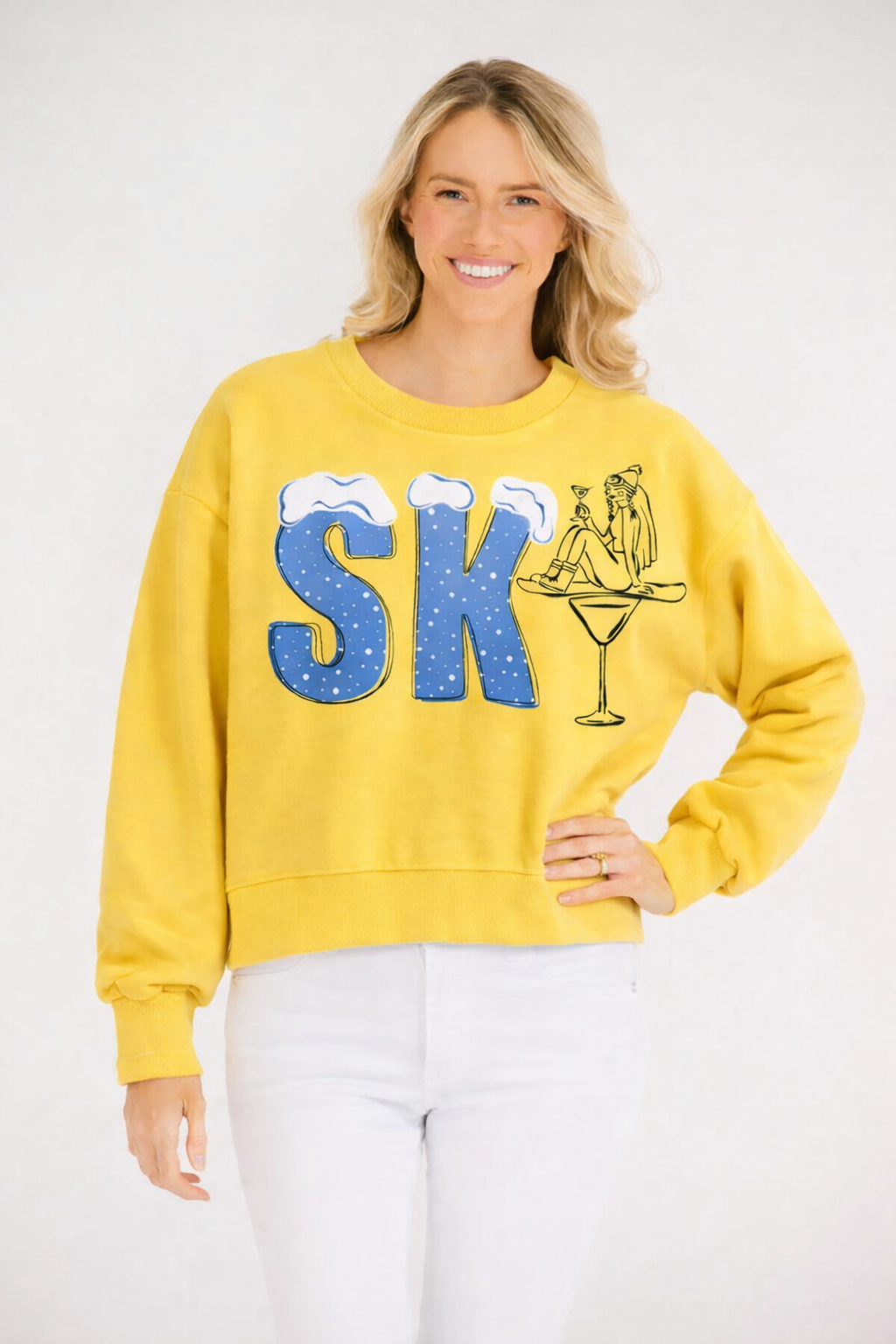 *SKI YELLOW PULLOVER - XLARGE PULLOVER Judith March