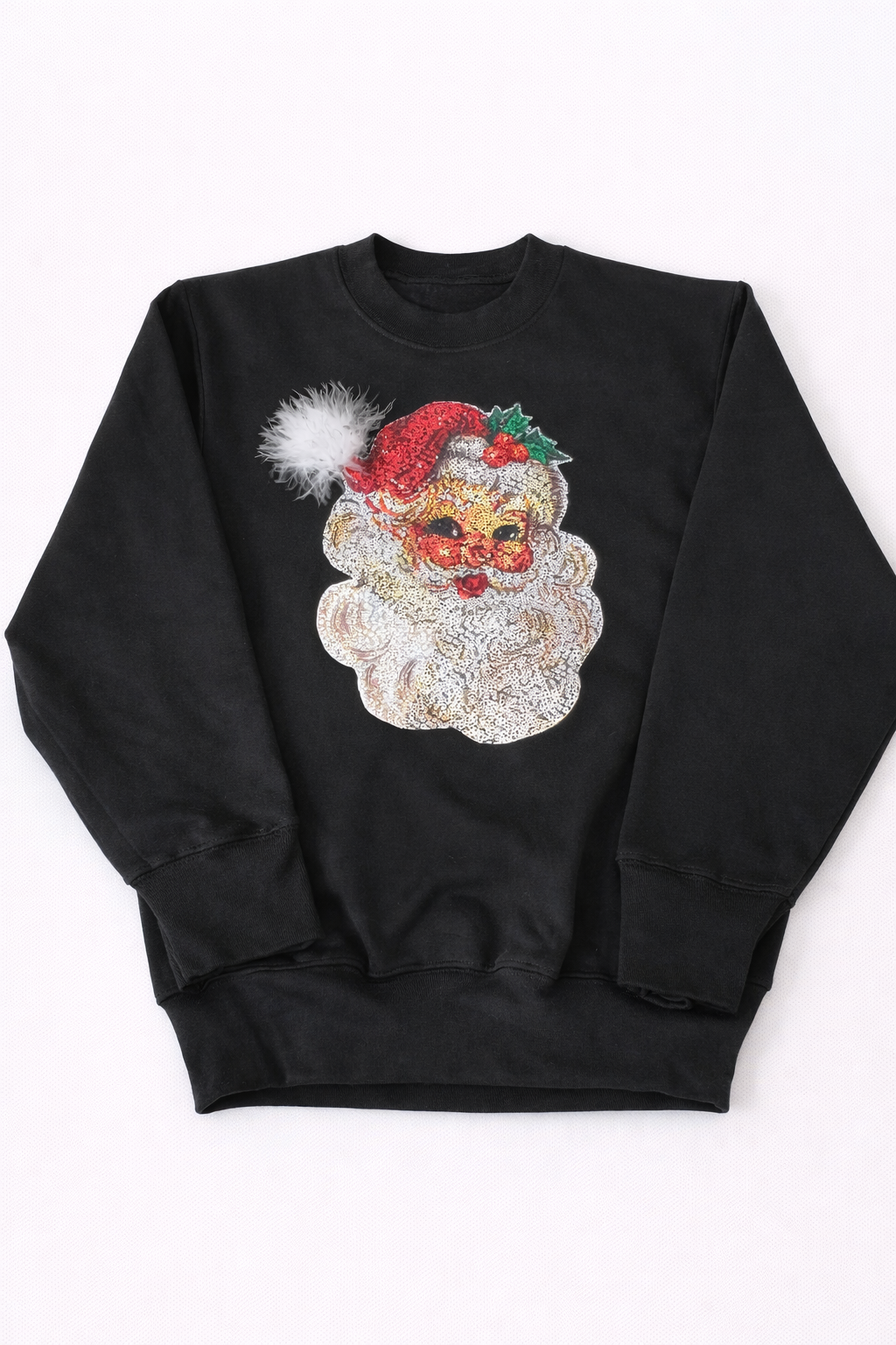 *MINI KIDS SANTA BLACK PULLOVER - SMALL (6-8) PULLOVER Judith March
