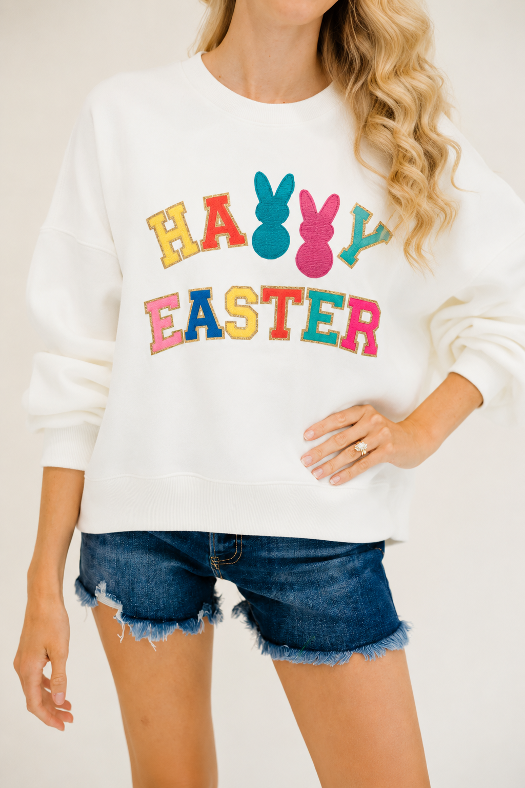 *HAPPY EASTER BUNNY PULLOVER - LARGE