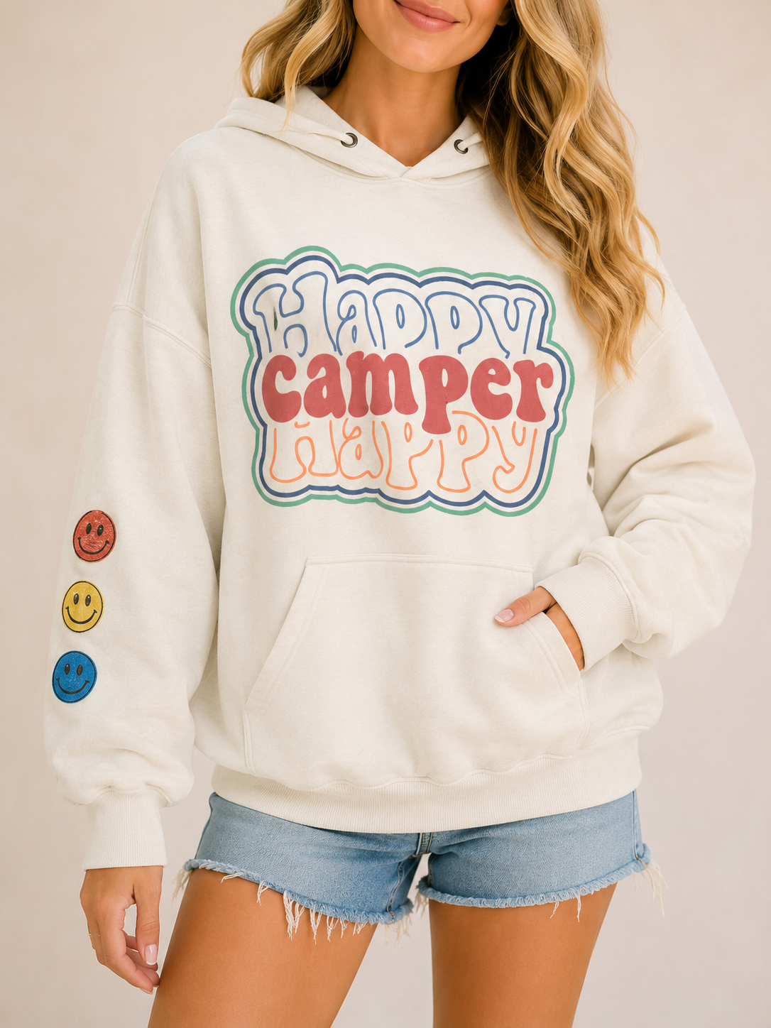 *HAPPY CAMPER HOODIE - SMALL