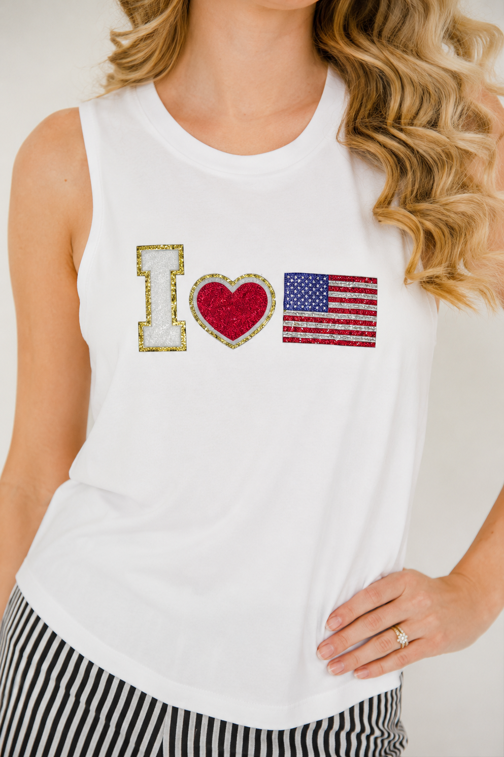 *I LOVE USA TANK - LARGE